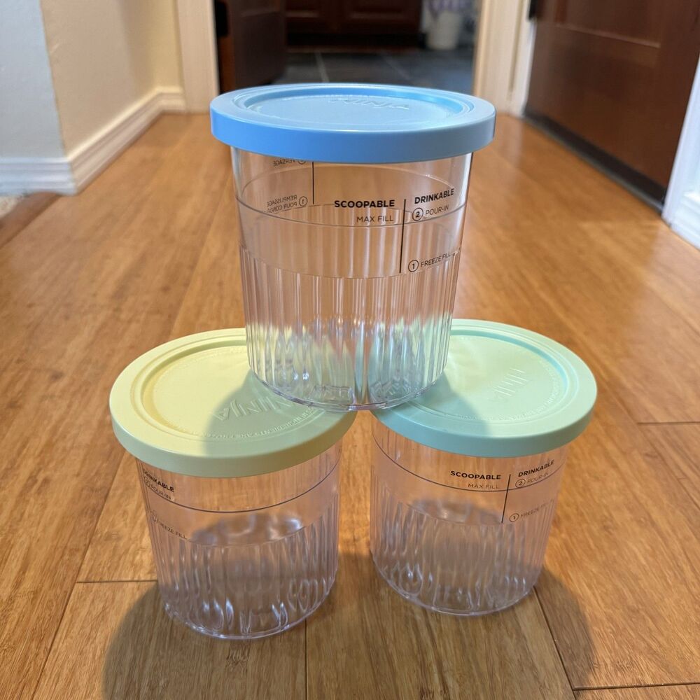 3 Ninja Creami Containers with Lids - Used Once